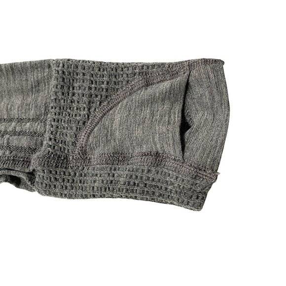 Athleta Remarkawool Cowl Neck Top base layer XL Gray Plaid outdoor active - Picture 6 of 9